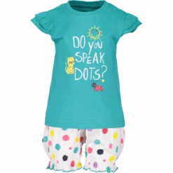 BLUE SEVEN Girls 2er Set T-Shirt + Shorts Lagune