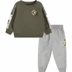 Converse Set Pullover Und Sweathose Grün/grau