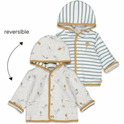 Feetje Wendejacke Keep On Smiling Grau Melange