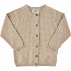 FIXONI Knitted Cardigan Sand Melange
