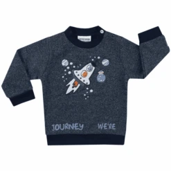 JACKY Sweatshirt SPACE JOURNEY Dunkelblau Melange