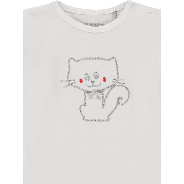KANZ Baby Langarmshirt, Weiß 3 KANZ Baby Langarmshirt, Weiß – Bild 3