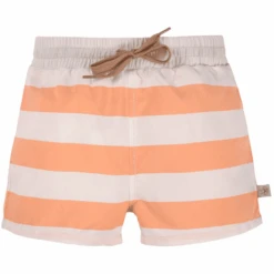 LÄSSIG Badehose Block Stripes Weiß Rosa Orange