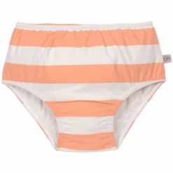 LÄSSIG Schwimmwindel Block Stripes Weiß Rosa Orange
