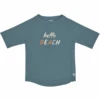LÄSSIG UV-Kurzarm-Badeshirt Hello Beach Blau