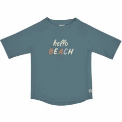 LÄSSIG UV-Kurzarm-Badeshirt Hello Beach Blau