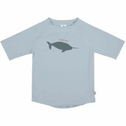 LÄSSIG UV-Kurzarm-Badeshirt Wal Hellblau