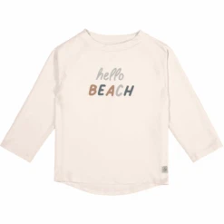 LÄSSIG UV-Langarm-Badeshirt Hello Beach Weiß