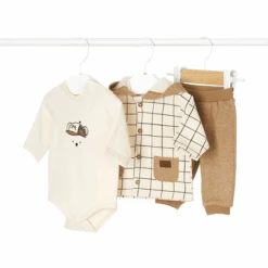 Mayoral 3 Teile Set Jacke Beige