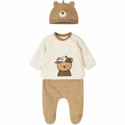 Mayoral Set Hose Mit Mütze Beige