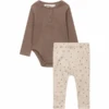 Minoti Set Aus Body Und Leggings Grau/beige