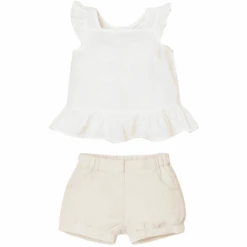 OVS 2-teiliges Seit Bluse Und Shorts Coconut Milk