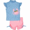 Playshoes UV-Schutz Bade-Set Krebs Blau-pink