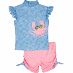 Playshoes UV-Schutz Bade-Set Krebs Blau-pink