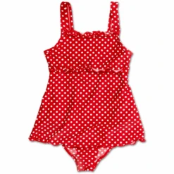 Playshoes UV-Schutz Badeanzug Mit Rock Punkte Rot