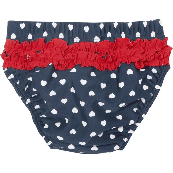 Playshoes UV-Schutz Windelbadehose Herzen Zum Knöpfen Marine 2 Playshoes UV-Schutz Windelbadehose Herzen Zum Knöpfen Marine – Bild 2