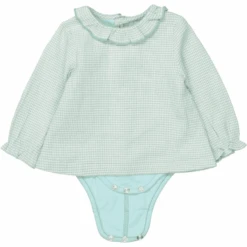 STACCATO Bluse+Body Pale Mint Kariert -Deutschland Baby Mode Traum Verkaufs-Shop staccato blusebody pale mint kariert a363063 1
