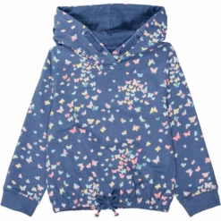 STACCATO Hoodie Jeans Blue Gemustert