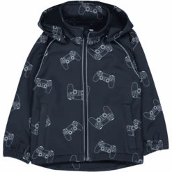 STACCATO Softshelljacke Dark Navy Gemustert
