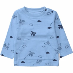 Staccato Sweatshirt Light Blue Gemustert