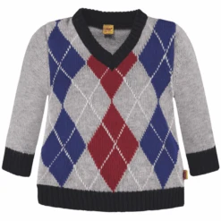 Steiff Boys Pullover, Grau