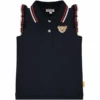Steiff Girls Poloshirt, Black Iris