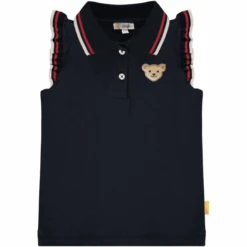 Steiff Girls Poloshirt, Black Iris