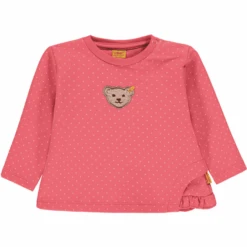 Steiff Girls Sweatshirt, Pink Mit Pünktchen