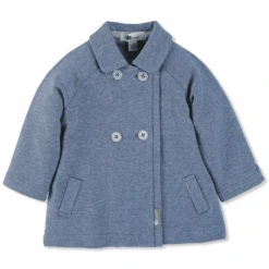 Sterntaler Girls Baby-Jacke Sweat Mittelblau Melange